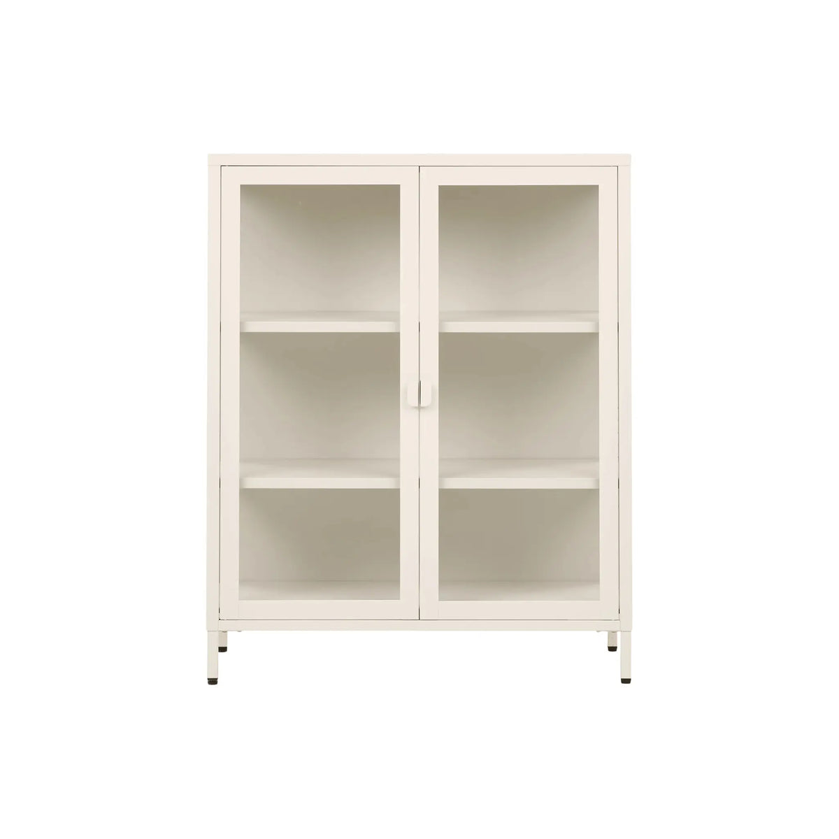 House Nordic Brisbane Vitrinskåp 80x40x101 cm, Offwhite
