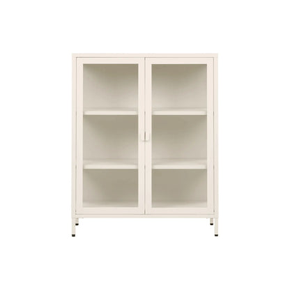 House Nordic Brisbane Vitrinskåp 80x40x101 cm, Offwhite