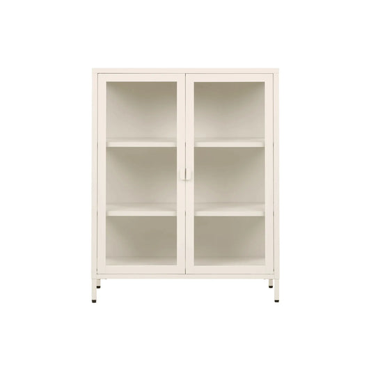 House Nordic Brisbane Vitrinskåp 80x40x101 cm, Offwhite
