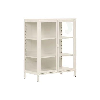 House Nordic Brisbane Vitrinskåp 80x40x101 cm, Offwhite