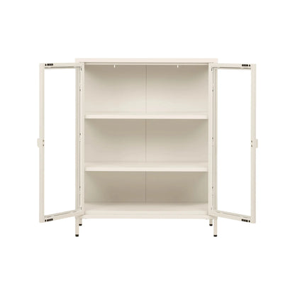 House Nordic Brisbane Vitrinskåp 80x40x101 cm, Offwhite