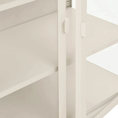 House Nordic Brisbane Vitrinskåp 80x40x101 cm, Offwhite