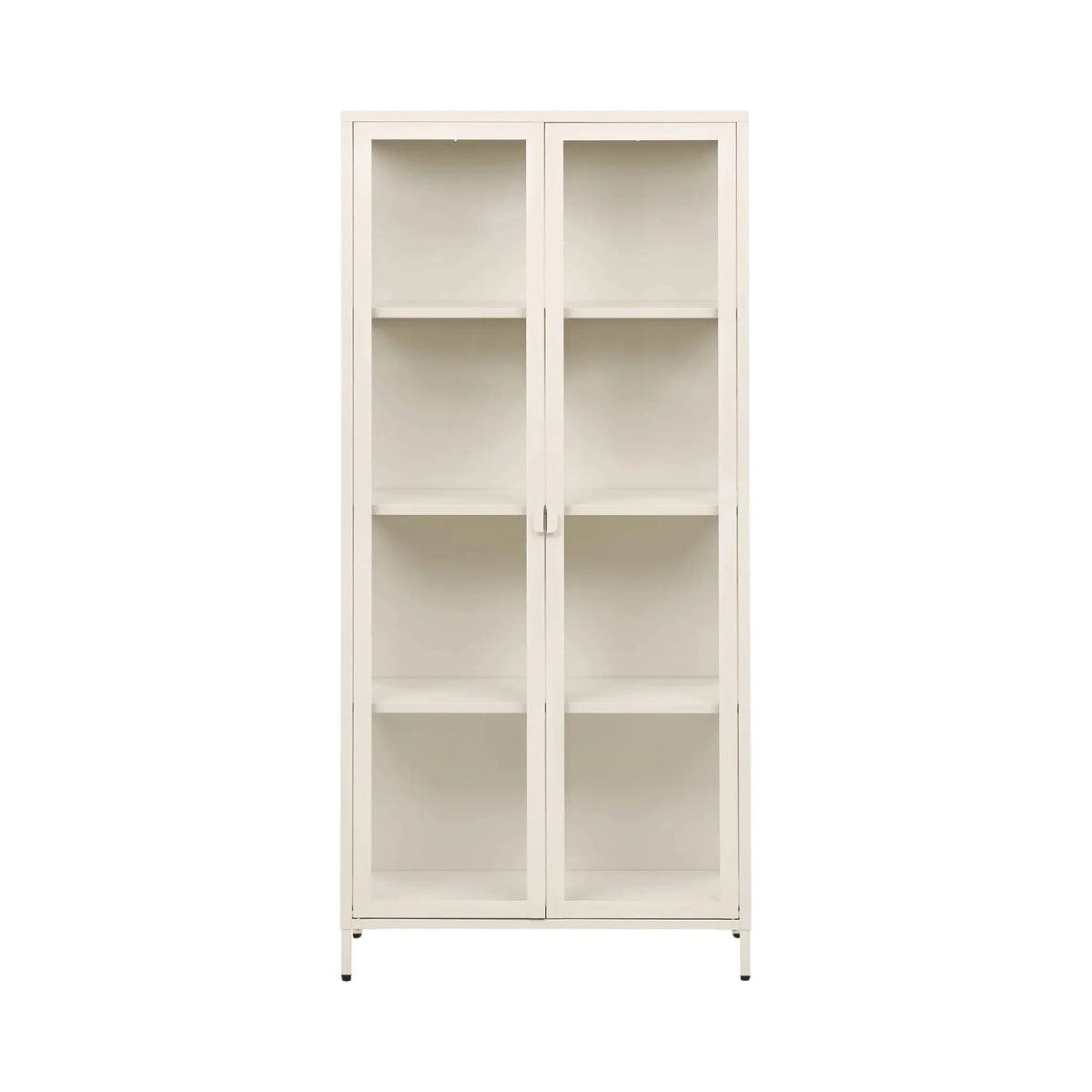 House Nordic Brisbane Vitrinskåp 80x35x175 cm, Offwhite