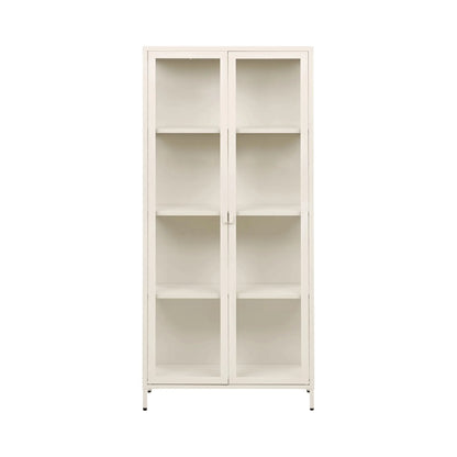 House Nordic Brisbane Vitrinskåp 80x35x175 cm, Offwhite