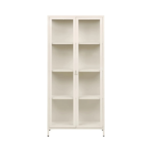 House Nordic Brisbane Vitrinskåp 80x35x175 cm, Offwhite