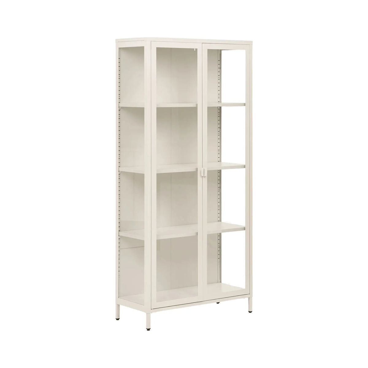 House Nordic Brisbane Vitrinskåp 80x35x175 cm, Offwhite