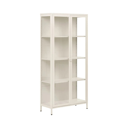 House Nordic Brisbane Vitrinskåp 80x35x175 cm, Offwhite