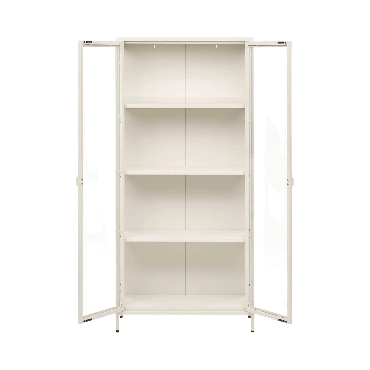 House Nordic Brisbane Vitrinskåp 80x35x175 cm, Offwhite