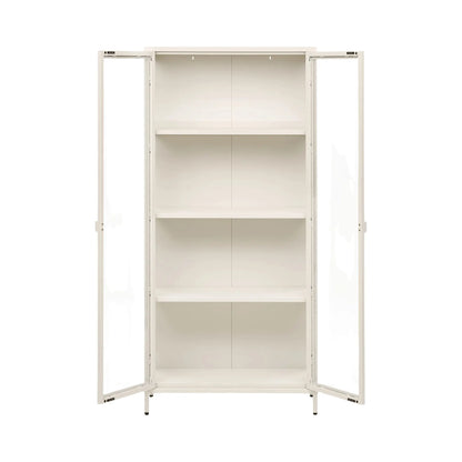 House Nordic Brisbane Vitrinskåp 80x35x175 cm, Offwhite