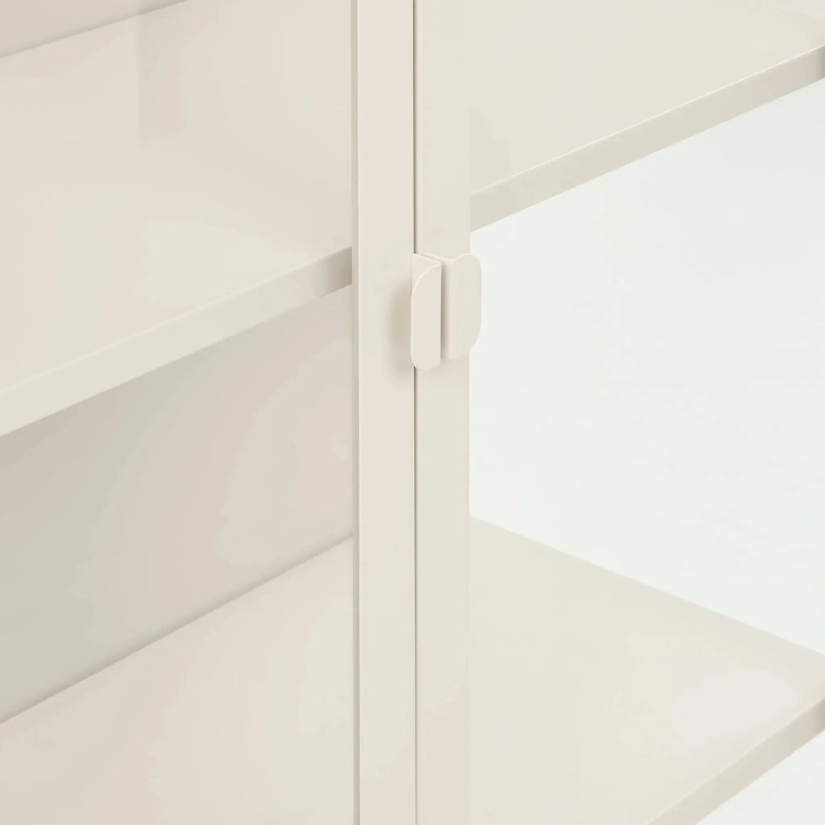 House Nordic Brisbane Vitrinskåp 80x35x175 cm, Offwhite