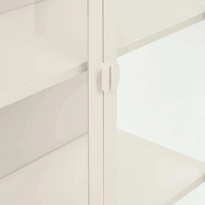 House Nordic Brisbane Vitrinskåp 80x35x175 cm, Offwhite