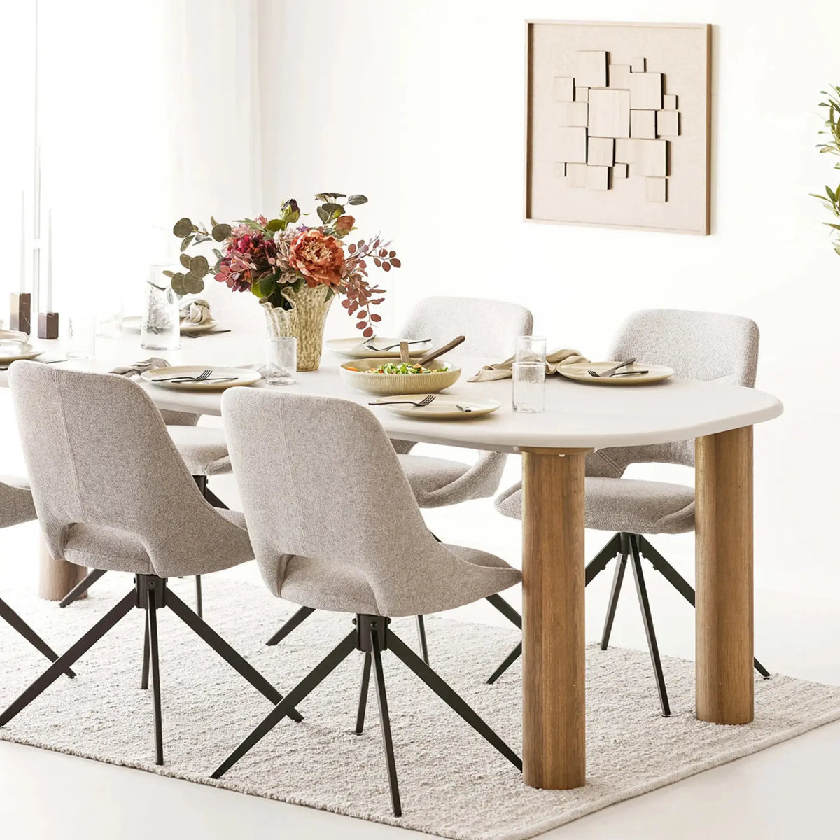 House Nordic Fondi Matbord 100x240 cm, Sand/Brun