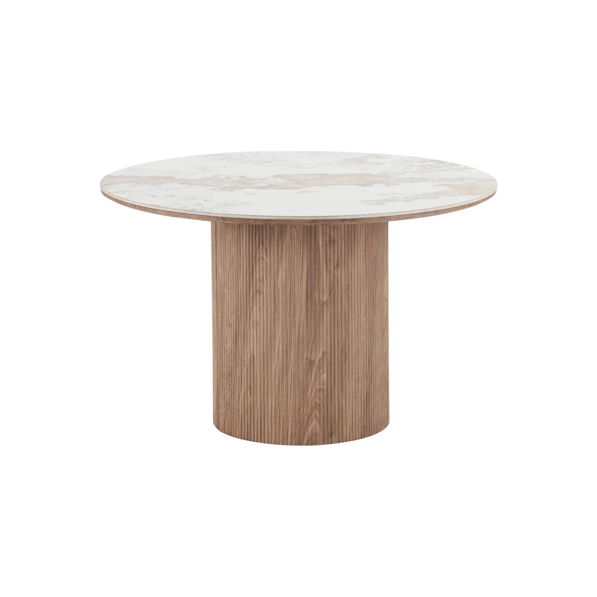 House Nordic Athens Matbord 120x120-200 cm, Vit/Brun