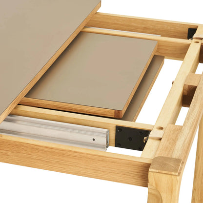 House Nordic Bowen Matbord 100x220-320 cm, Natur/Mörk sand