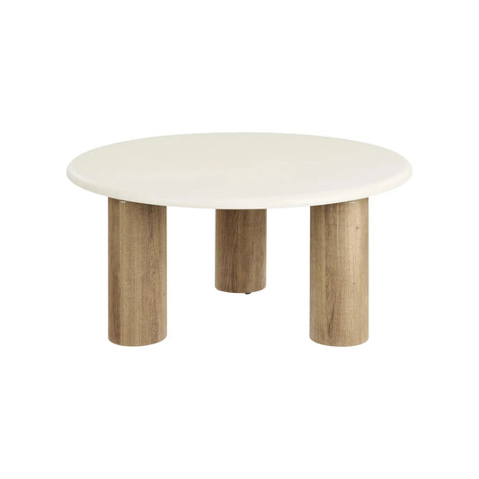 House Nordic Fondi Soffbord Ø80x40 cm, Sand/Brun