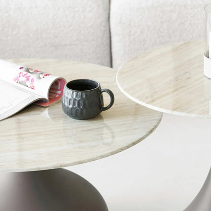 House Nordic Pienza Soffbord Set om 2 Ø70/50 cm, Khaki