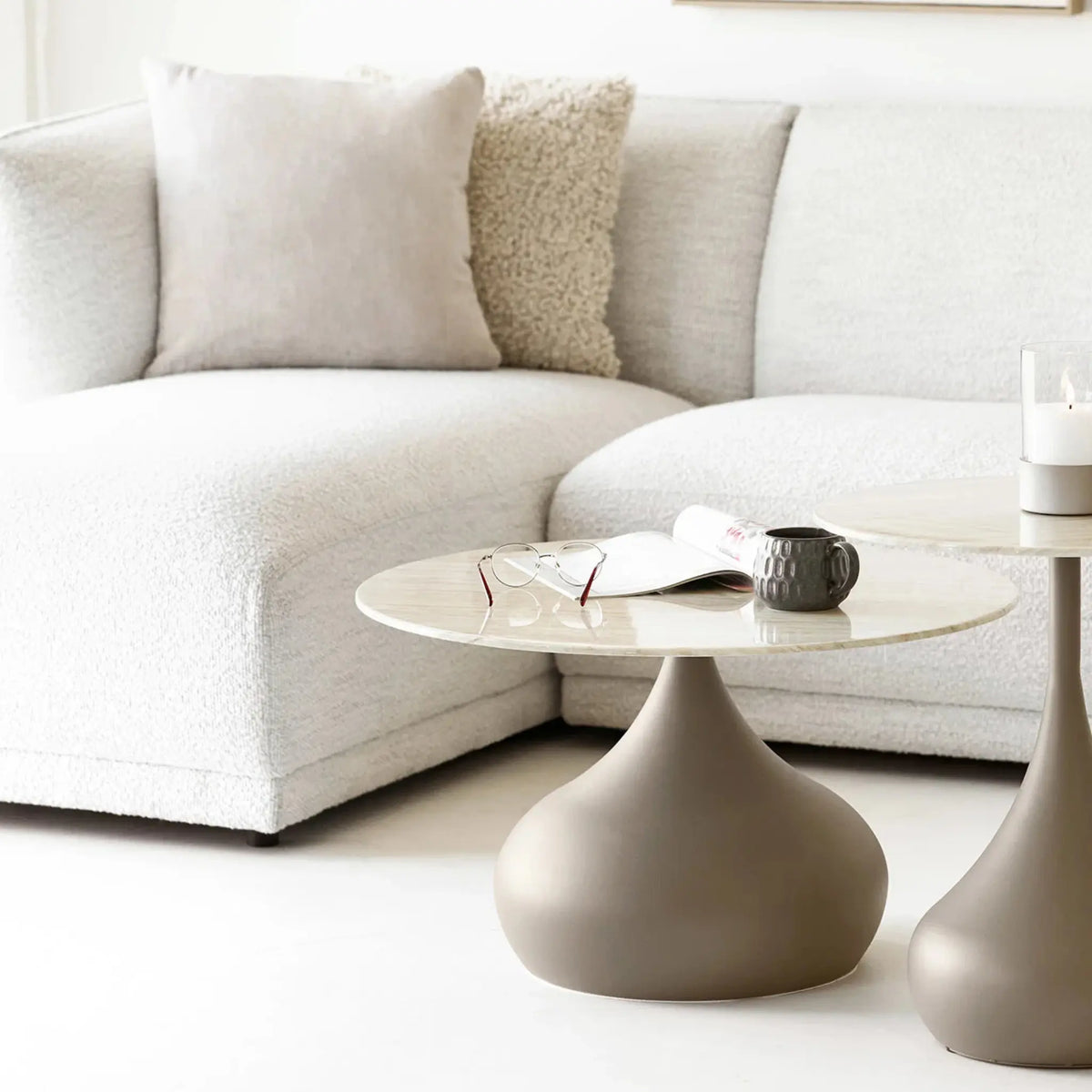 House Nordic Pienza Soffbord Ø70x42 cm, Khaki