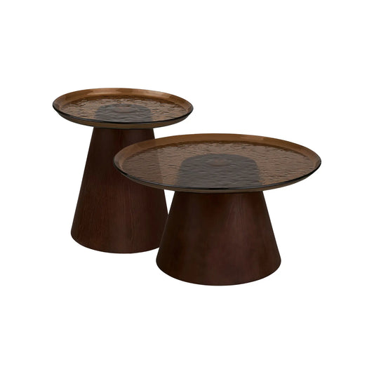 House Nordic Orvieto Soffbord Set om 2 Ø80/50 cm, Brun