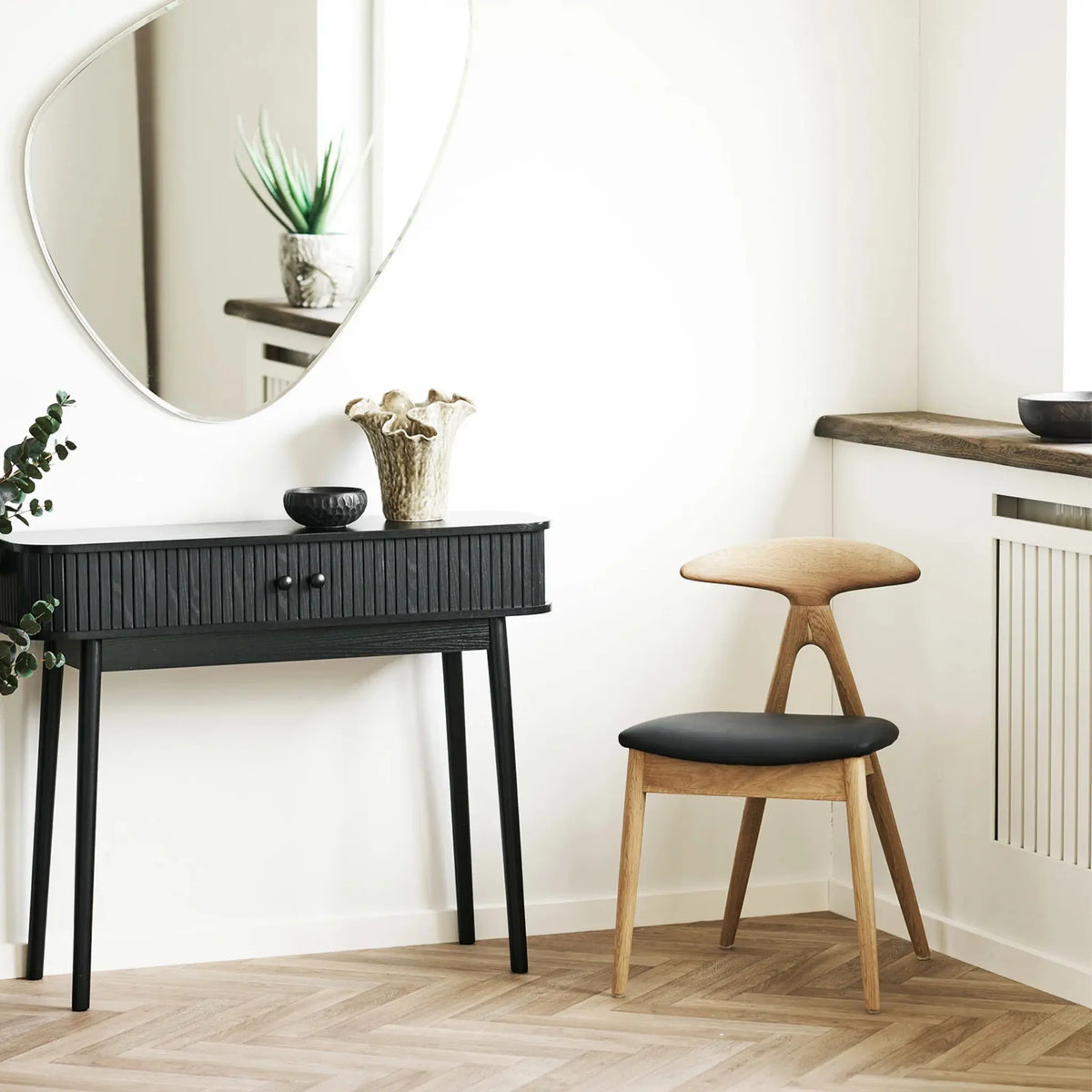 House Nordic Lanuza Matstol 2-Pack, Natur/Svart