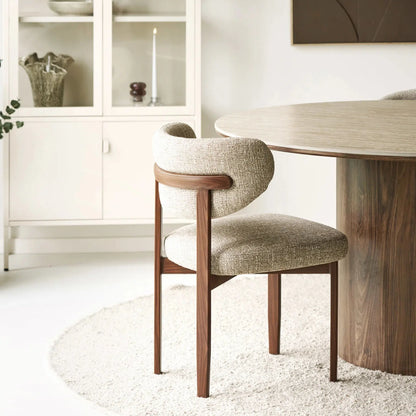 House Nordic Recco Matstol 2-Pack, Ljusbrun/Mörkbrun