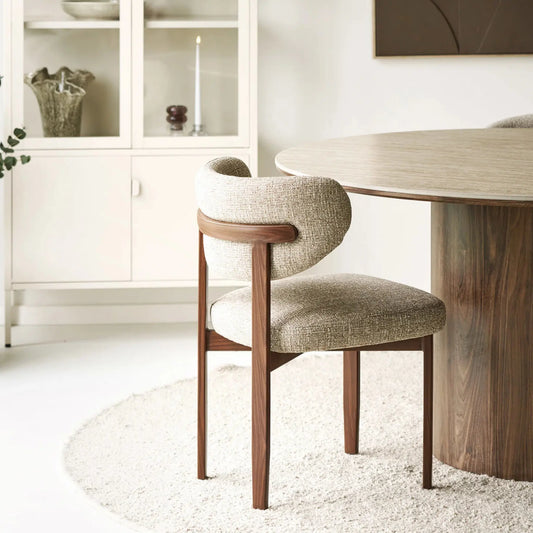 House Nordic Recco Matstol 2-Pack, Ljusbrun/Mörkbrun