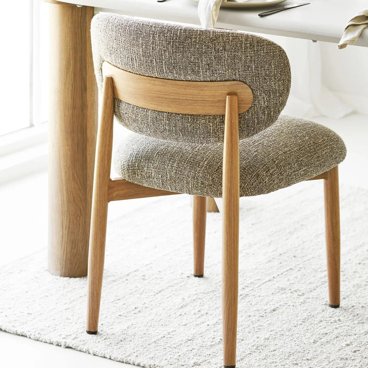 House Nordic Isola Matstol 2-Pack, Mörkbrun/Natur