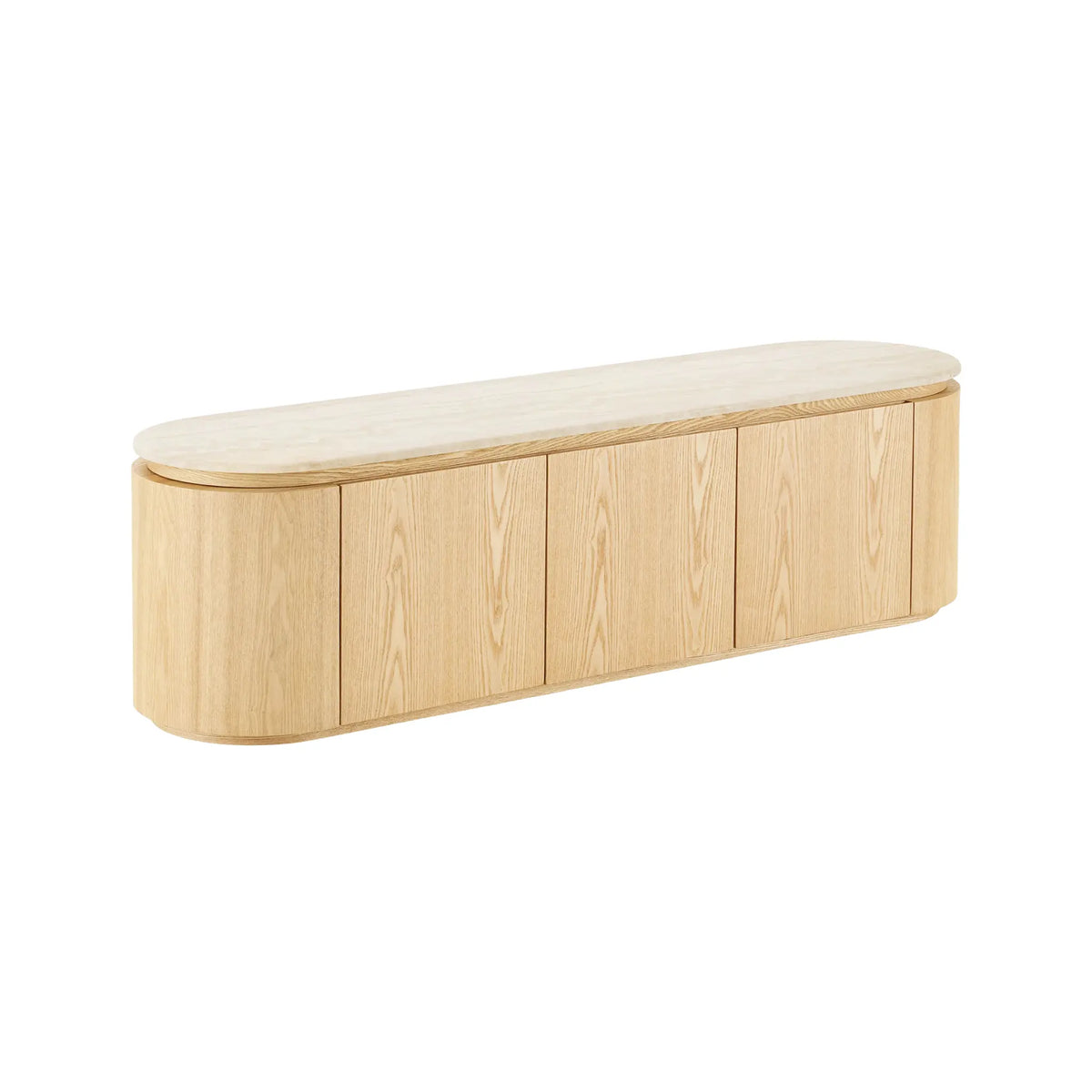 House Nordic Larvik TV-bänk 160x40x45 cm, Natur/Offwhite