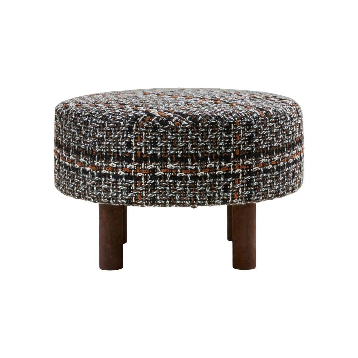 House Nordic Falkirk Puff Ø50x36 cm, Svart