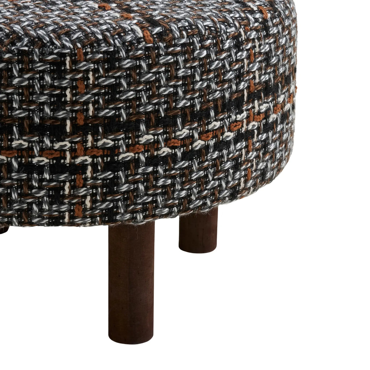 House Nordic Falkirk Puff Ø50x36 cm, Svart