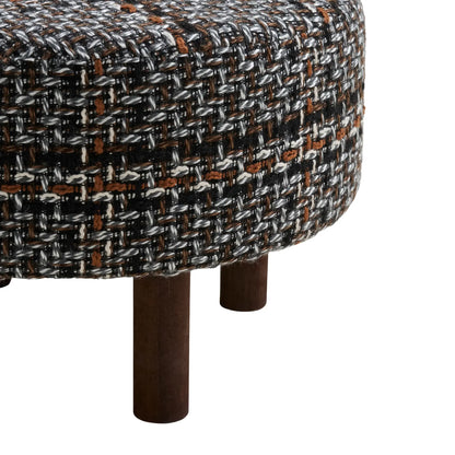 House Nordic Falkirk Puff Ø50x36 cm, Svart