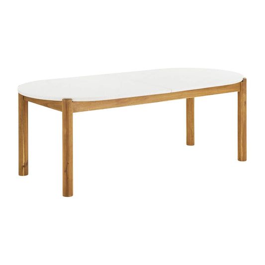 House Nordic Terracina Matbord 95x210 cm, Natur/Vit