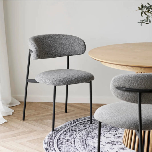 House Nordic Mira Matstol 2-Pack, Ljusgrå