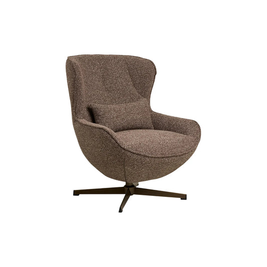 House Nordic Blenheim Loungefåtölj med snurrfunktion, Brun