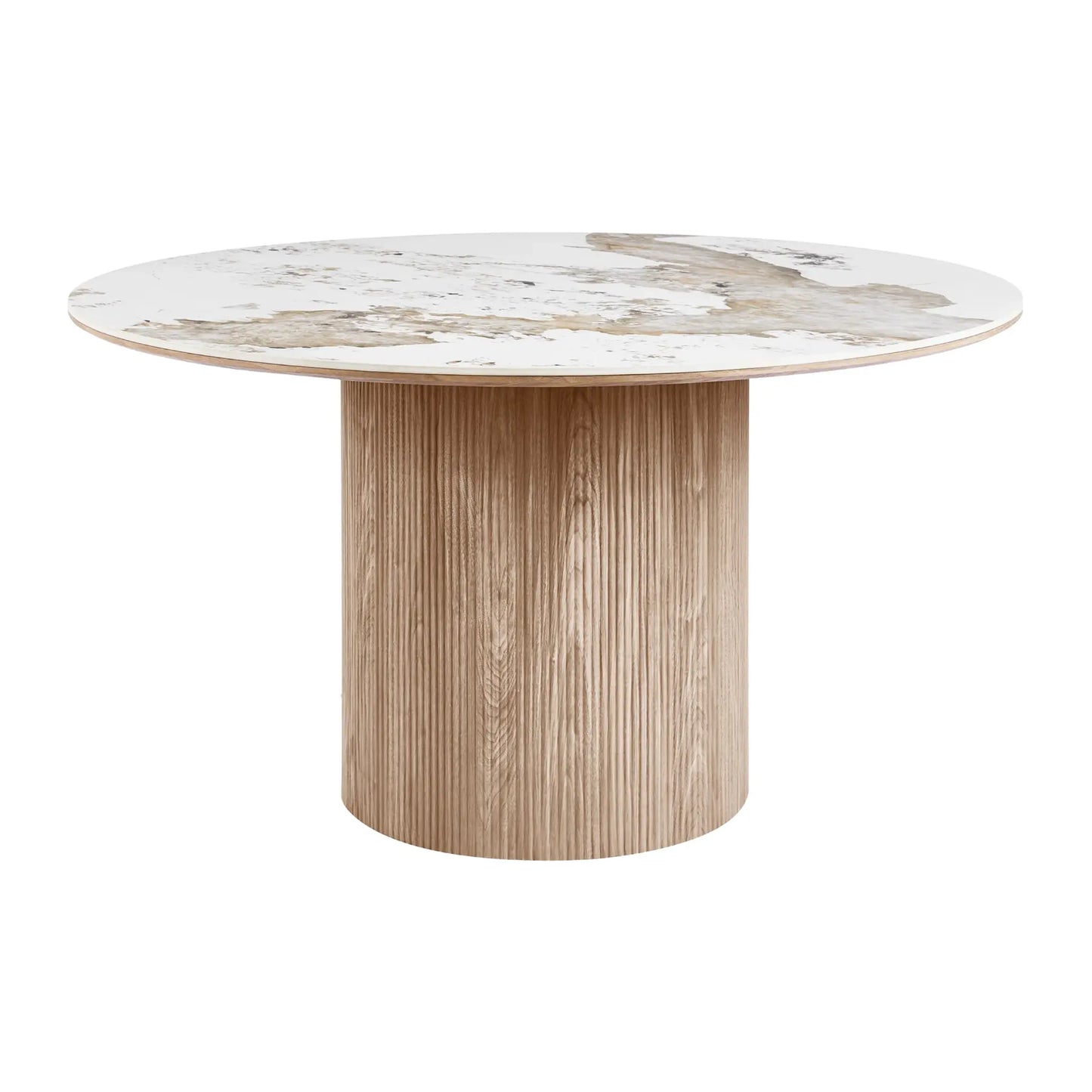 House Nordic Athens Matbord 140 cm, Vit/Brun