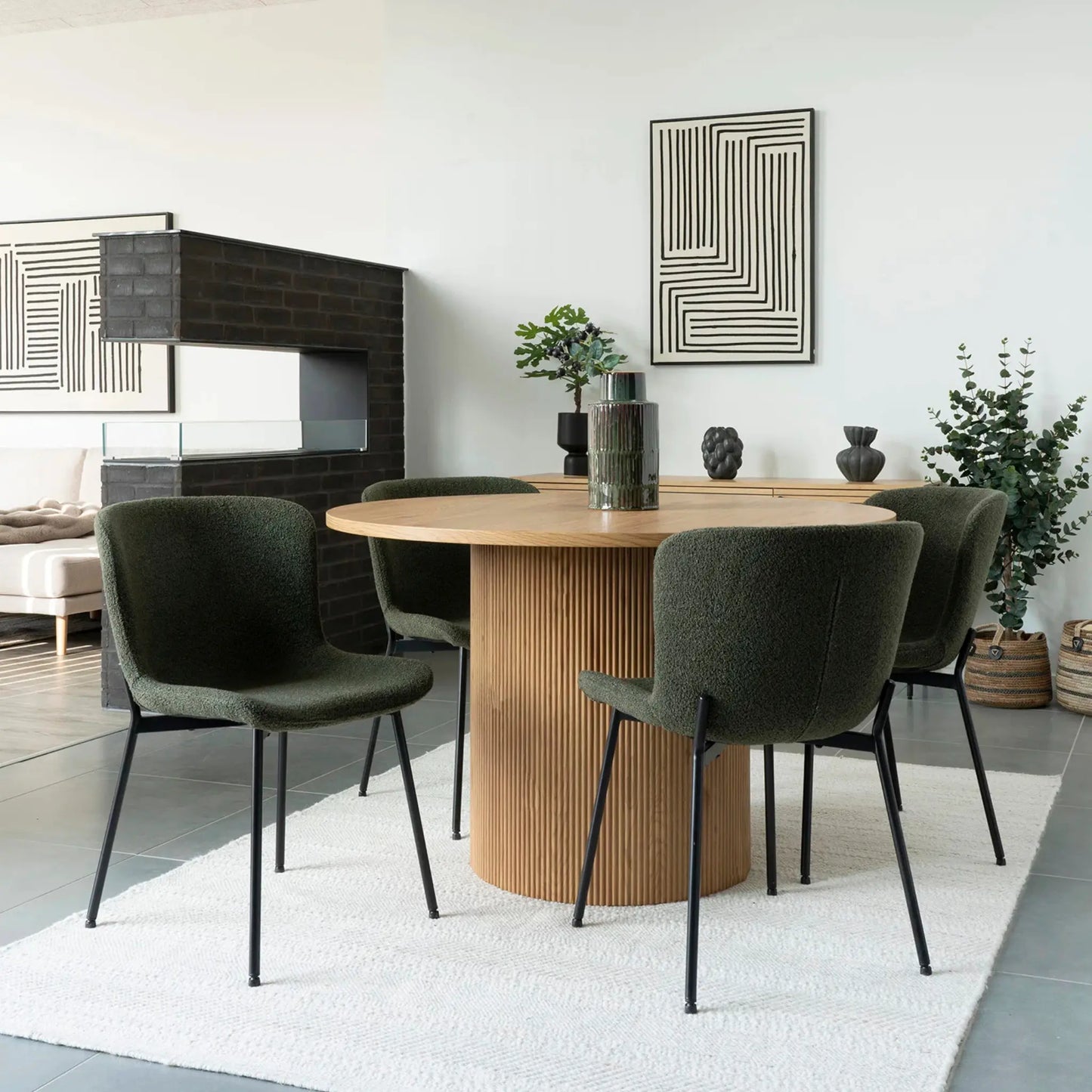 House Nordic Maceda Matstol 2-Pack, Mörkgrön