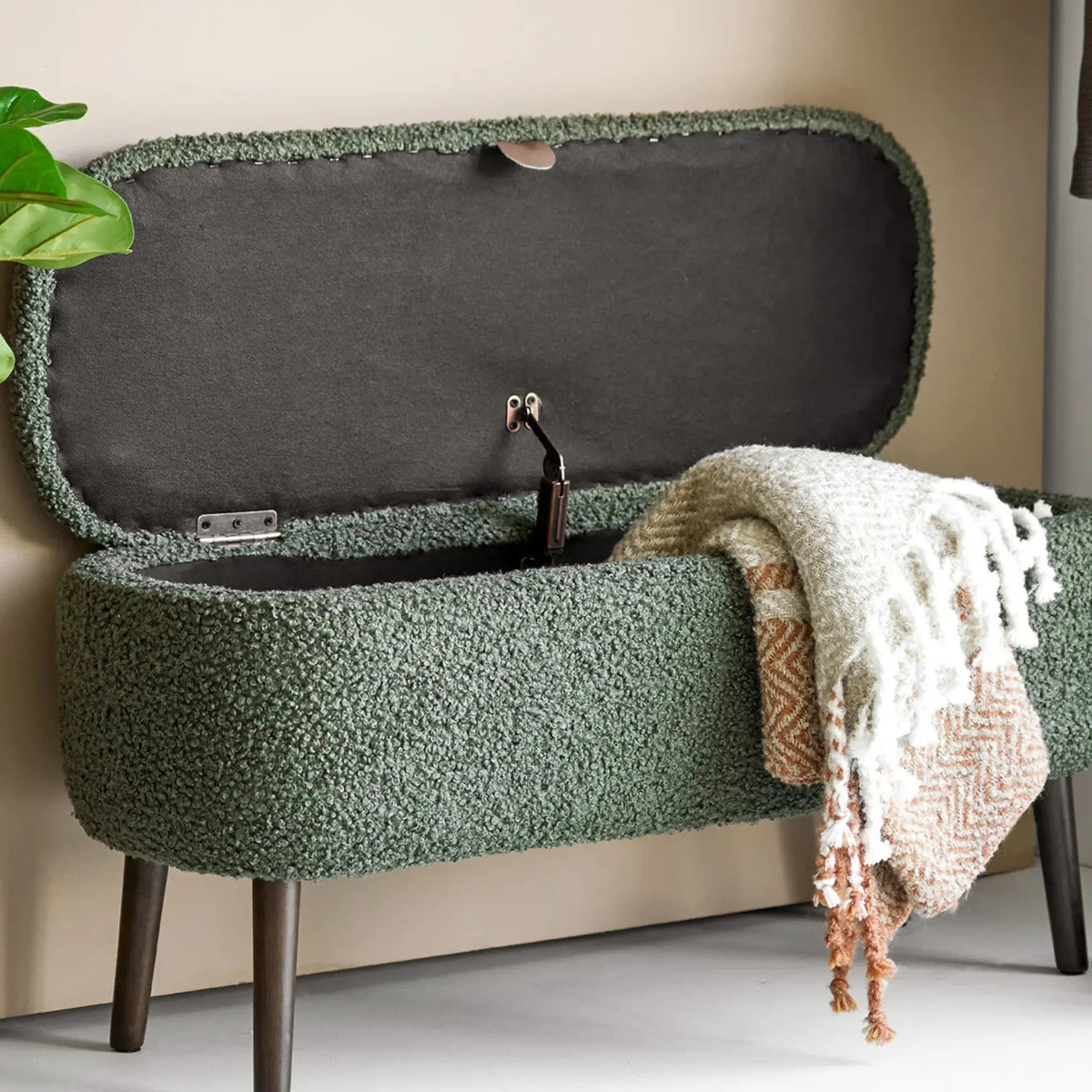 House Nordic Harlow Bänk 95x37x45 cm, Grön