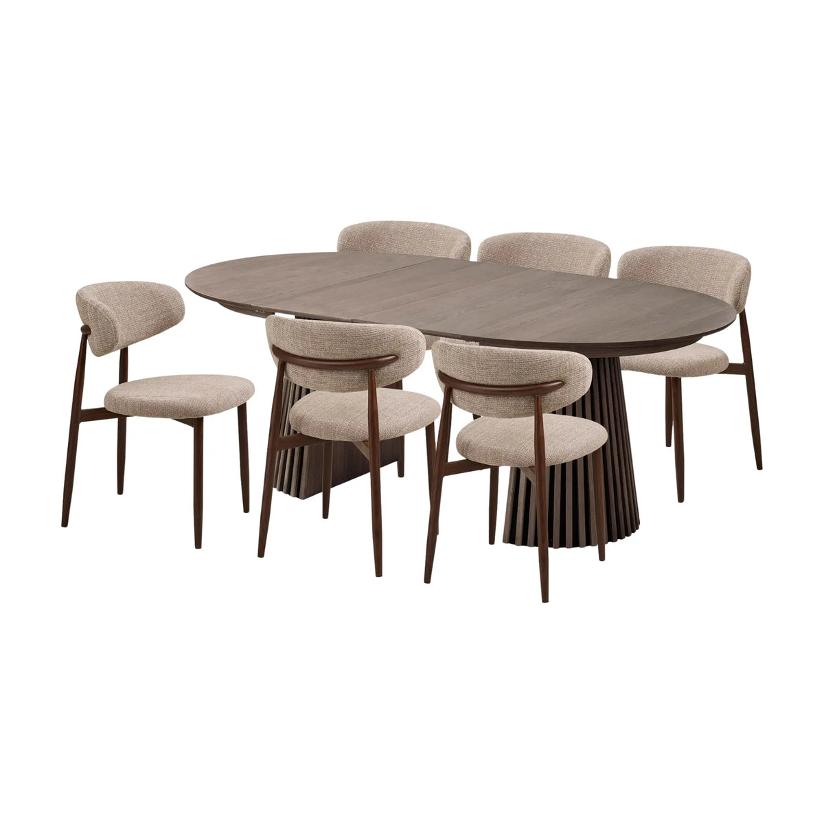 House Nordic Osaka & Agustin Matgrupp 120 cm, Rökt/Sand/Valnöt
