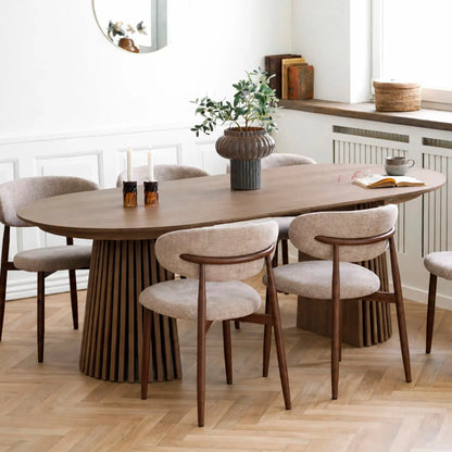 House Nordic Osaka & Agustin Matgrupp 120 cm, Rökt/Sand/Valnöt