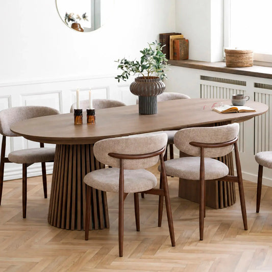 House Nordic Osaka & Agustin Matgrupp 120 cm, Rökt/Sand/Valnöt