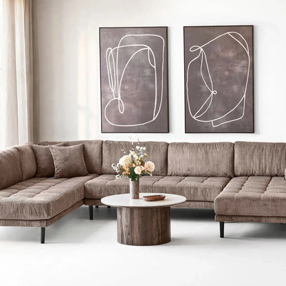 House Nordic Lido U-soffa, Brun