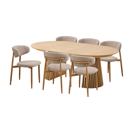 House Nordic Osaka & Agustin Matgrupp 120 cm, Ek/Sand/Natur