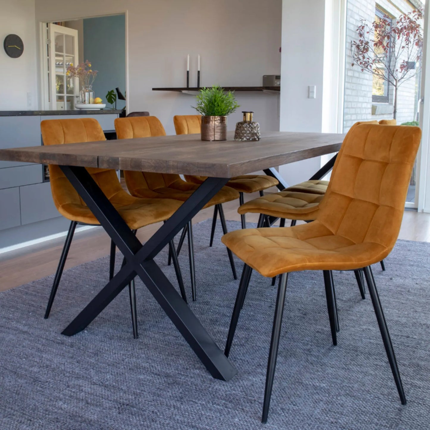 House Nordic, Middelfart Matstol 2-Pack, Senapsgul