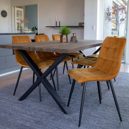 House Nordic, Middelfart Matstol 2-Pack, Senapsgul