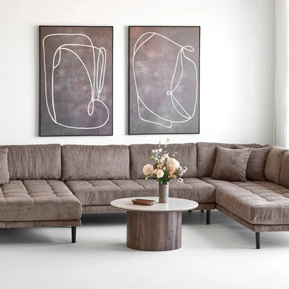 House Nordic Lido U-soffa, Brun