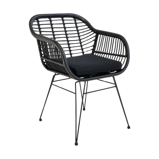 House Nordic, Trieste Karmstol 2-Pack, Svart