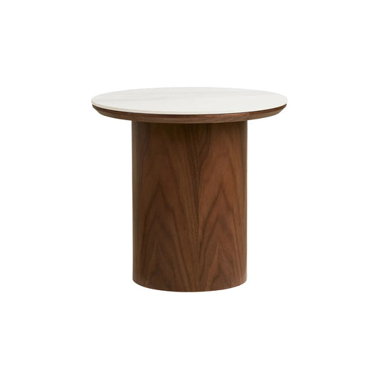 House Nordic Noli Sidobord 40 cm, Vit/Mörkbrun