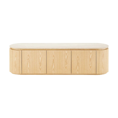 House Nordic Larvik TV-bänk 160x40x45 cm, Natur/Offwhite