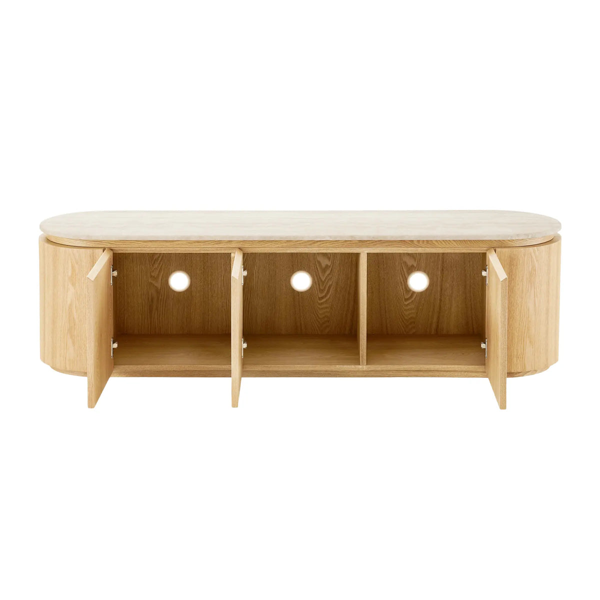 House Nordic Larvik TV-bänk 160x40x45 cm, Natur/Offwhite