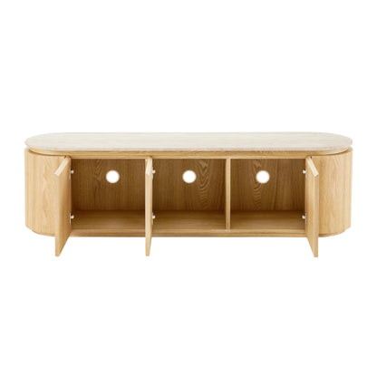 House Nordic Larvik TV-bänk 160x40x45 cm, Natur/Offwhite