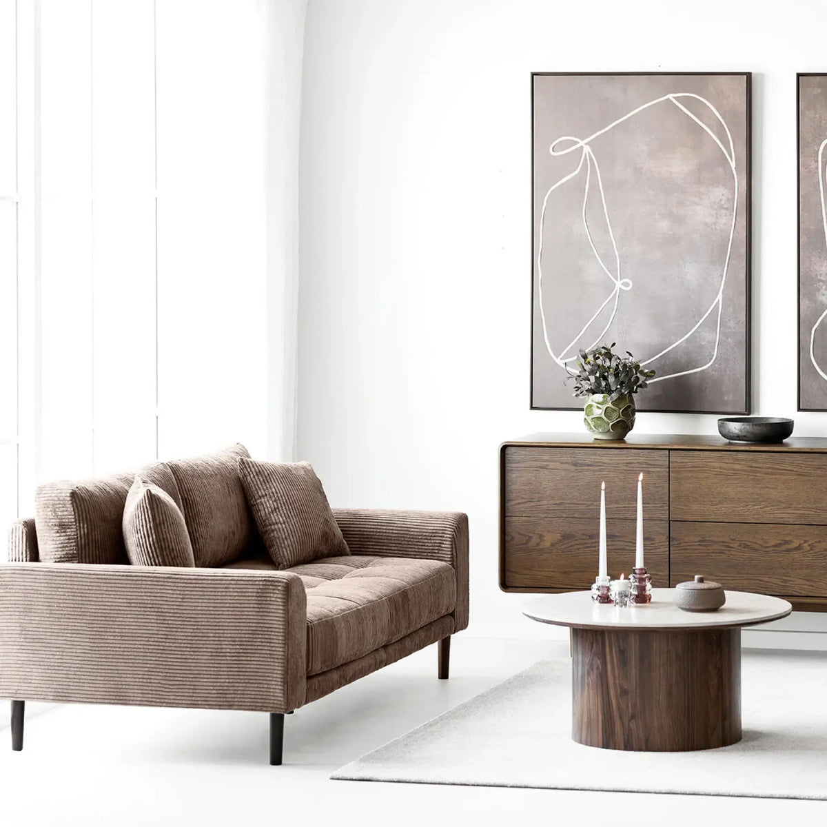 House Nordic Lido 2,5-sitssoffa, Brun